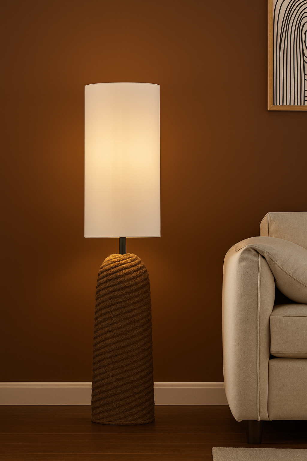 AGADIR RATTAN FLOOR BOHO LAMP