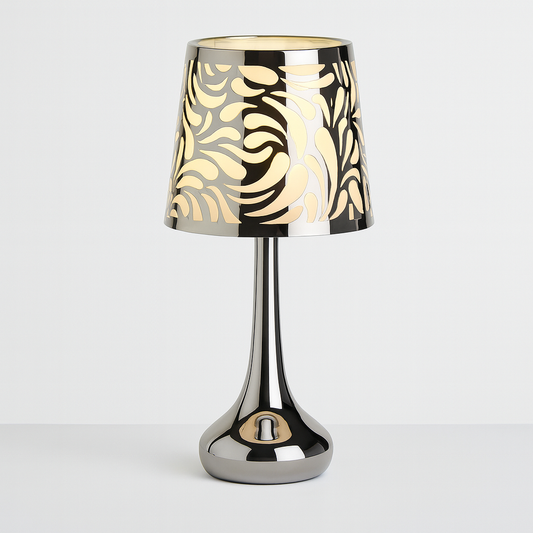 COSMOS SWIRL TOUCH LAMP MODERN CHROME