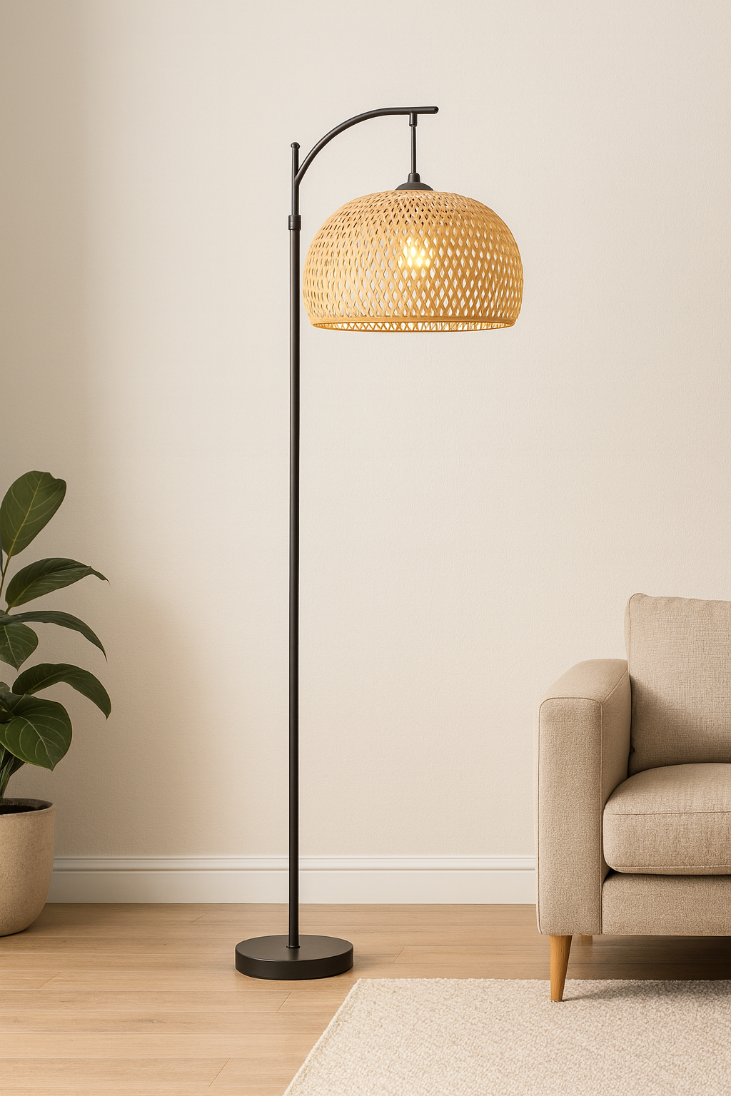 HERTA NATURAL BAMBOO FLOOR LAMP
