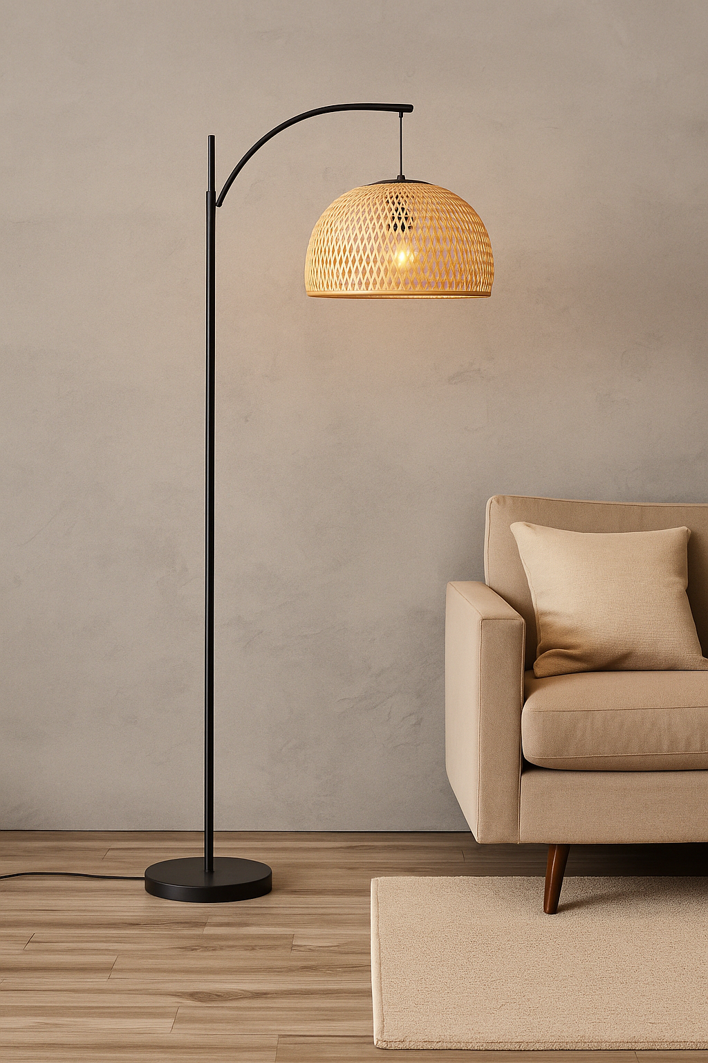 HERTA NATURAL BAMBOO FLOOR LAMP