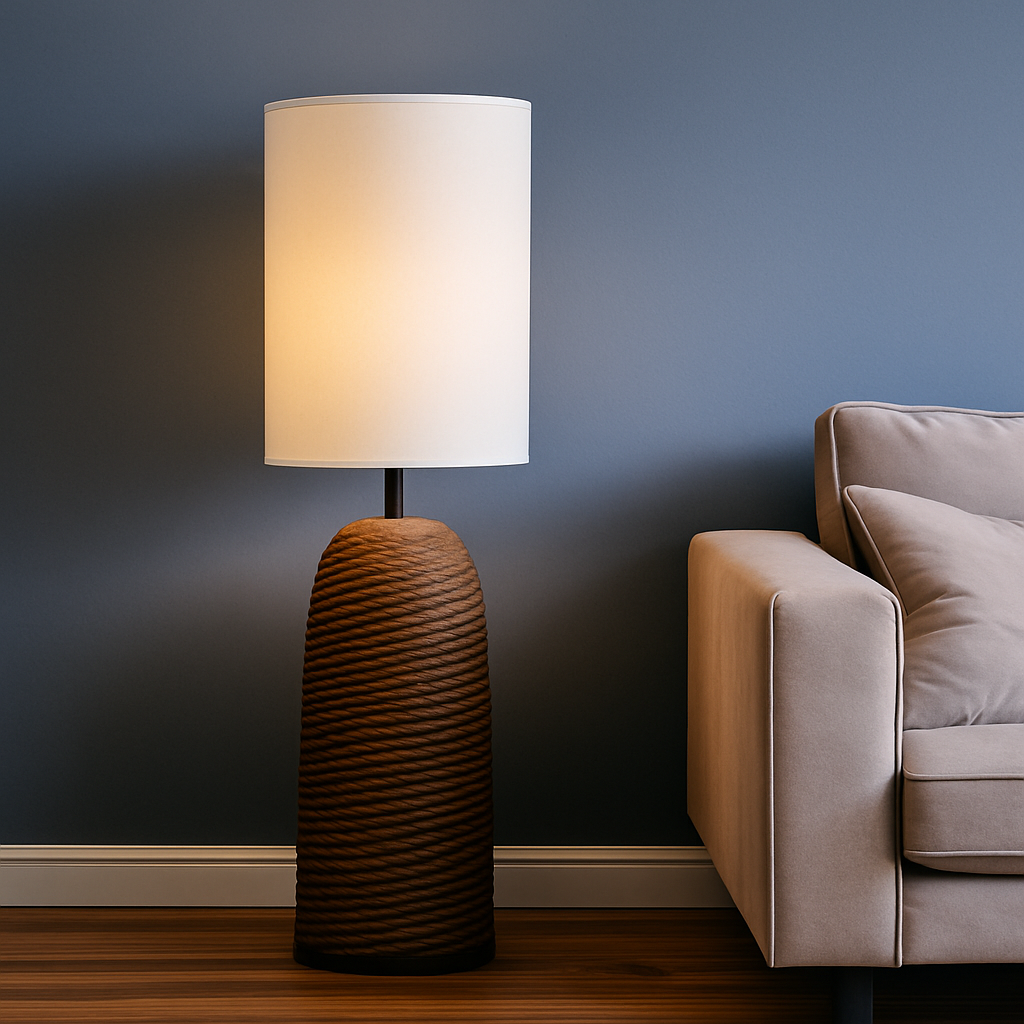 AGADIR RATTAN FLOOR BOHO LAMP