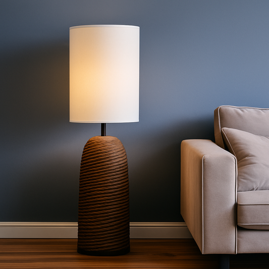 AGADIR RATTAN FLOOR BOHO LAMP