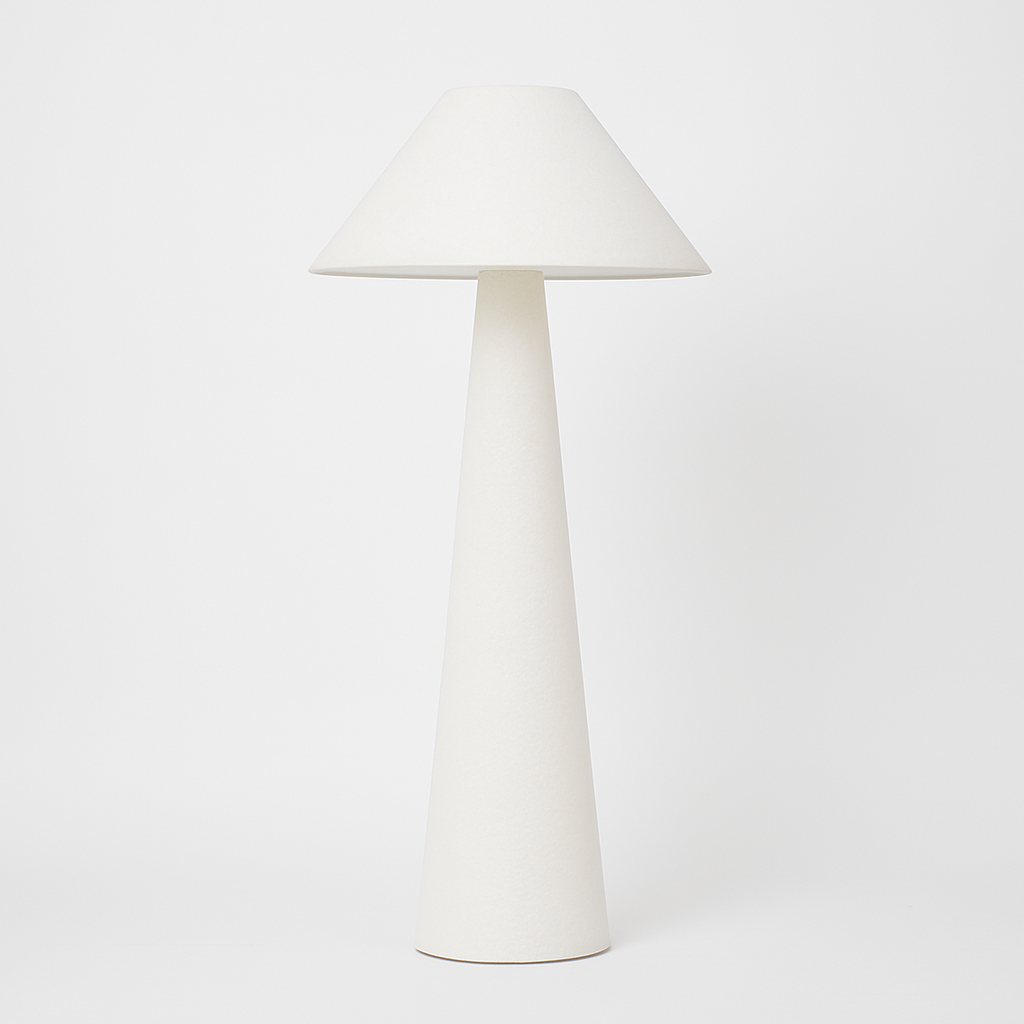XL WHITE BOULÉ FLOOR LAMP – MODERN