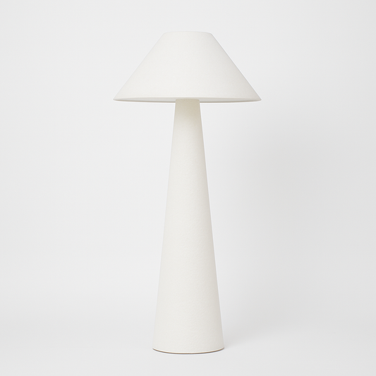 XL WHITE BOULÉ FLOOR LAMP – MODERN