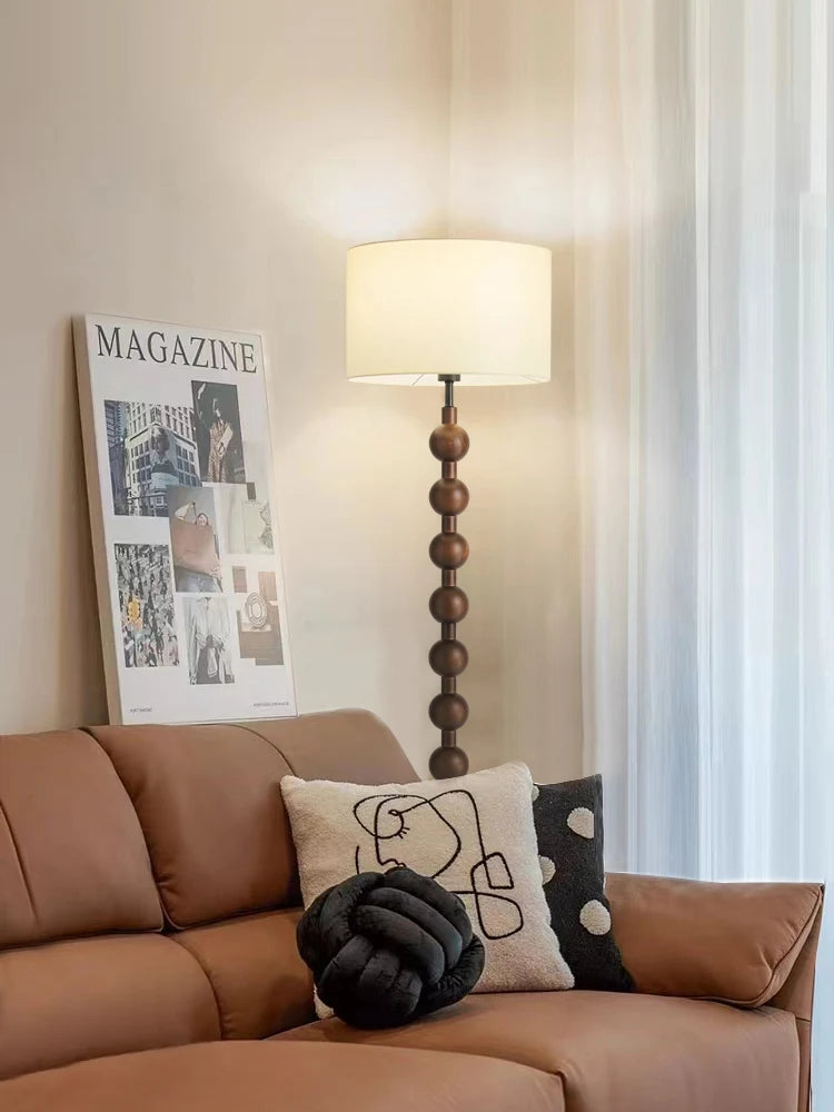 ALEXA| WOODEN FRENCH FLOOR LAMP