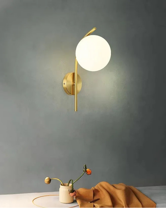 FROSTED GLASS BALL LED WALL LIGHT