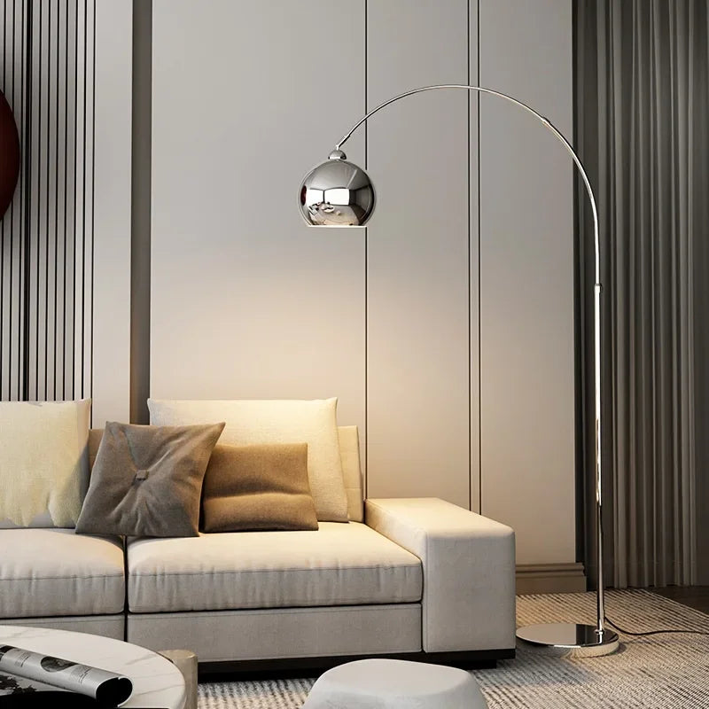 ITHACA | MODERN POLISHED CHROME LED FLOOR LAMP