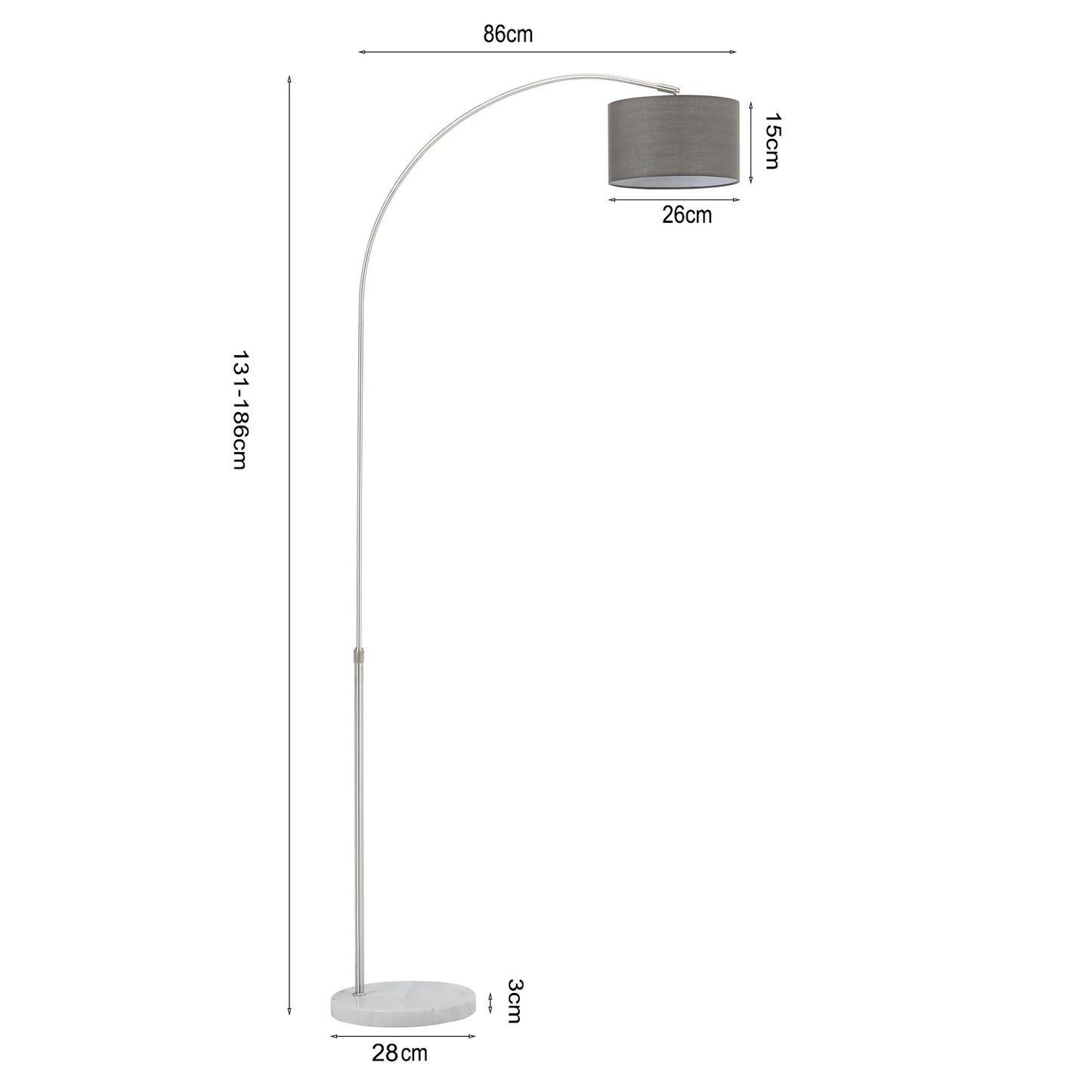 PURO | MARBLE ARCH FLOOR LED LAMP